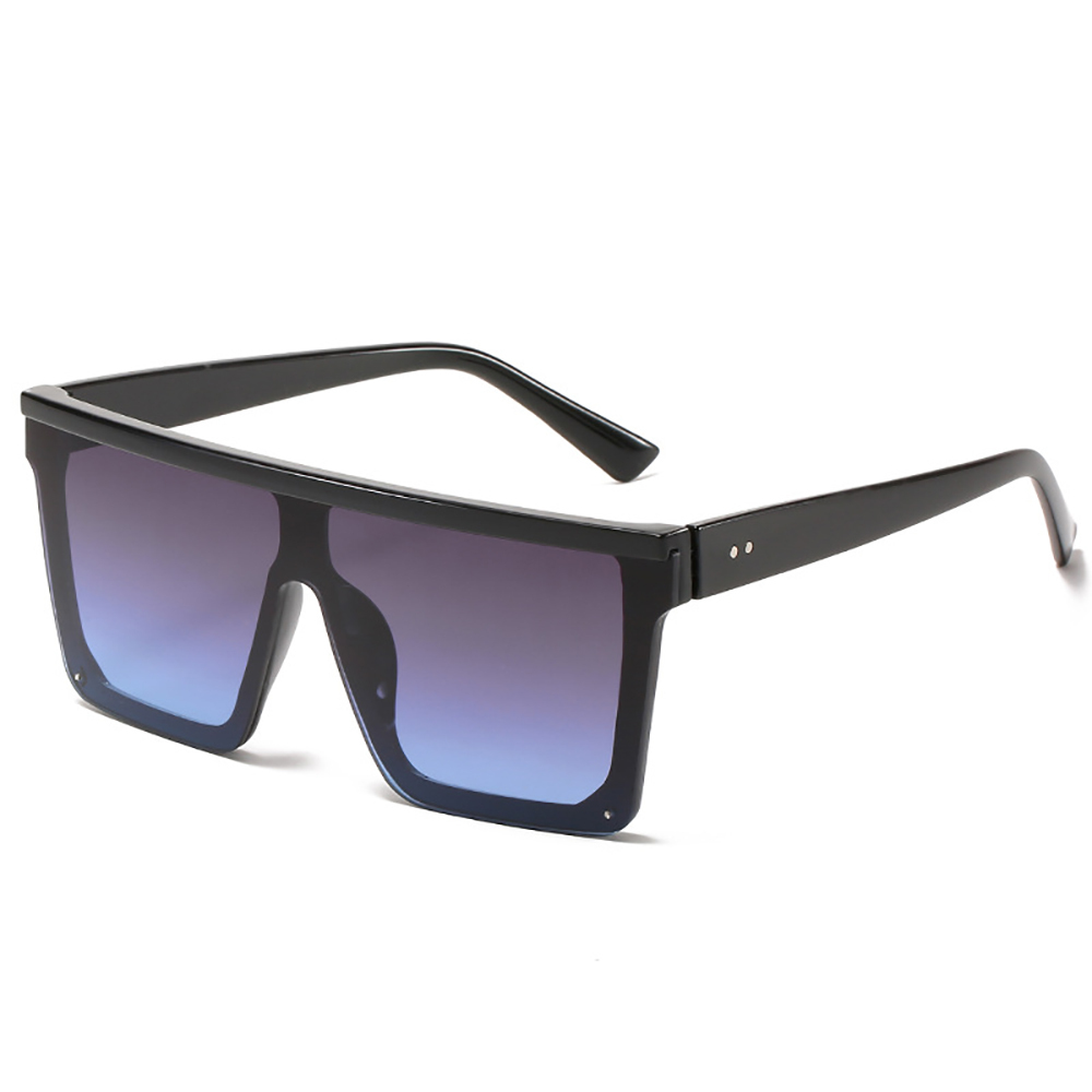 Square Big Sunglasses Women Thick Frame Flat Top Mirrored Goggle Siamese Lens Square Big Sunglasses Women Thick Frame Flat Top Mirrored  main image 2