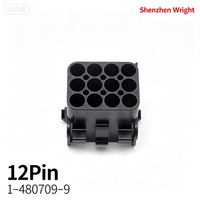 Connecteurs d'alimentation industriels à haute durabilité TE 1-480709-9 12P 6,35 mm, boîtiers de terminaison de fil femelle, accessoires pour équipements d'automatisation