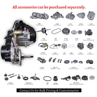 Moteur de moto CVT 180cc haute performance GY6 refroidi par air 4 temps à carter long personnalisé en promotion pour scooter