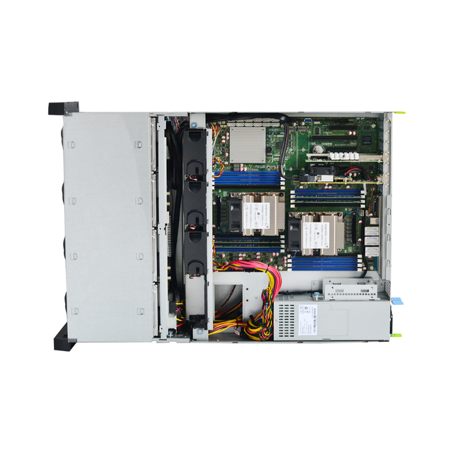 4U Mini Server Rack Chassis for 15.12" X 13.2" Motherboard 11 PCIe Slots Dual Redundant Power Supplies SGCC Material SATA Front