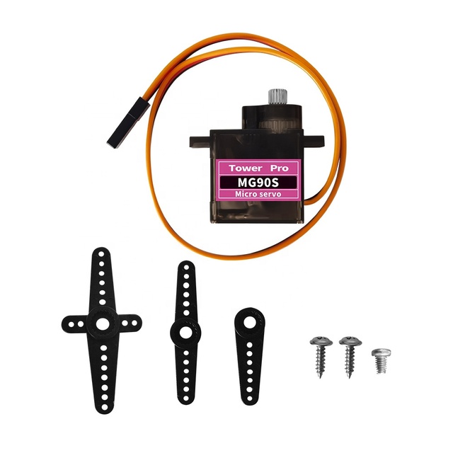 MG90S Analog Steering Gear Micro Servo for Smart Cars Spider Robot Model Aircraft Robotic Arms DIY Design Etc.
