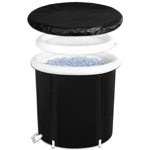 PVC 80cm Plastic Ice Barrel Pod Bathtub 300l Cold Plunge Ice Bath Recovery Pod With Chiller