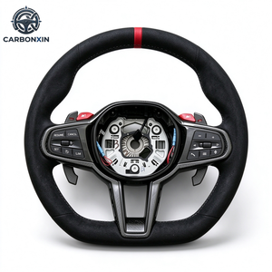 Volant en fibre de carbone pour BMW CS Série G F30 G07 G20 G22 G23 G26 G80 G81 G30 G32 G34 G36 G80 G84 F90 M3 M4 M5 M Sport - Product Image 1