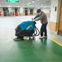 Autolaveuse industrielle manuelle DQX5A 24V neuve avec brosse de polissage et brosse latérale pour le nettoyage des carreaux d'hôpital