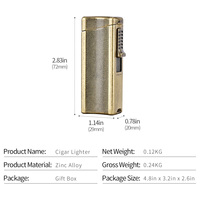 Nouvel arrivage de torche tout-en-un allume-cigare allume-cigare coupe-vent en métal allume-cigare allume-cigare de table