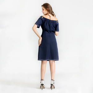 Sommer kleider neue 100% polyester kleider frauen druck kurzen kleid - Product Image 5