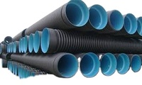 Tuyau de drainage d'égouts municipaux souterrains en PE100 HDPE à double paroi ondulée SN16 DN160 DN315 DN800, fourni par l'usine chinoise