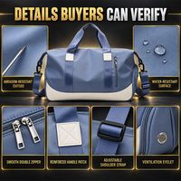 Sac de sport Oxford à compartiment à chaussures, poche humide/sèche et pochette pour trolley, idéal pour les voyages de fitness et les week-ends – Marque Distributeur