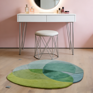 Tapis à usage domestique personnalisable de Style crème <span class=keywords><strong>nordique</strong></span> modèle de chevet créatif Simple ensembles de tapis de forme ovale irrégulière pour la vie - Product Image 5