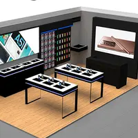 携帯電話アクセサリーストアディスプレイショーケース壁小売家具デザイン3Dショップインテリア
