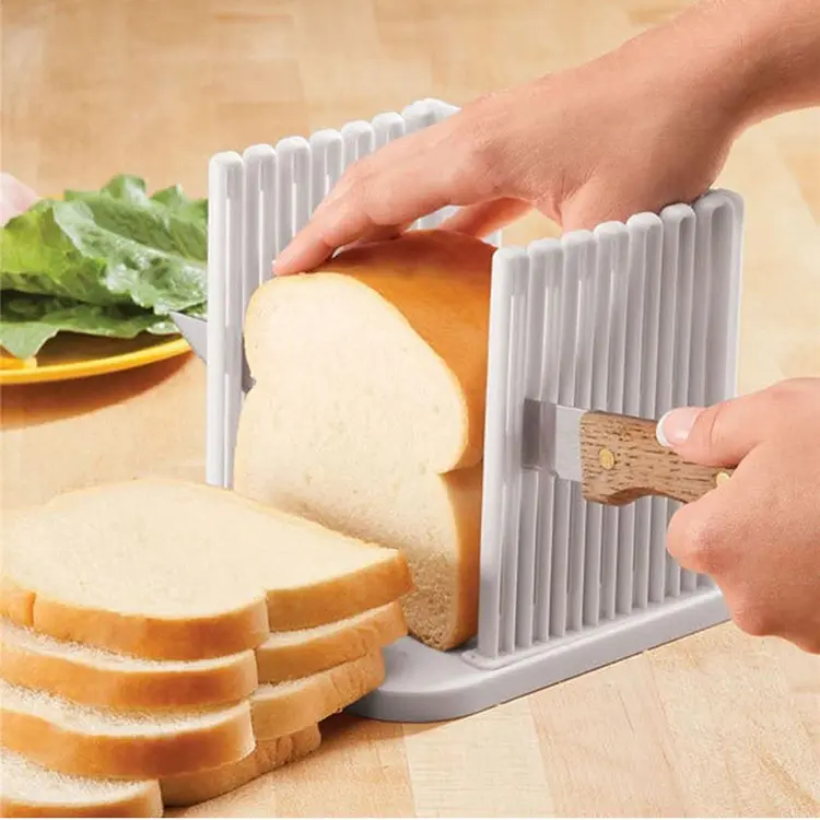 En plastique Réglable Gâteau Toast Pain Coupe Trancheuse Outil De Cuisson Pain Trancheuse pour Pain Fait Maison