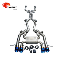 Système d'échappement Catback Valvetronic pour BMW G80 M3 G82 M4 S58 3.0T Performance, silencieux chromé avec embouts bleus
