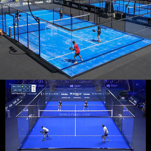 10x20m Customized Panoramic Padel Court Durable Paddle Tennis Court with LED Lighting System - Product Image 1