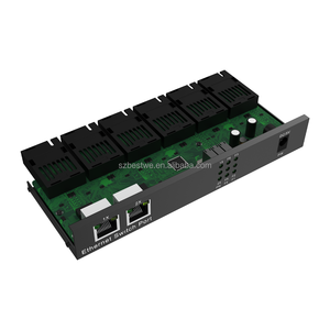 Factory Direct Sale SC to RJ45 Optical Converter 6SC+2RJ45 <b>Aggregation</b> 10/100Mbps Single Mode Simplex SC Media Converter - Product Image 5