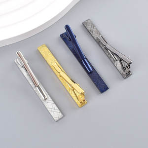 卸売りカスタムOEMメンズメタルシルバーゴールドタイクリップホルダースクエア形状おしゃれな無地留め金スキニータイバーピンギフト - Product Image 5