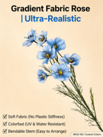 Fleur d'iris artificielle réaliste bleu clair à 8 têtes, bouquet en plastique, longues tiges – Centre de table de mariage, décoration moderne pour la maison