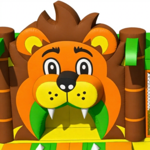 Château gonflable commercial Lion avec obstacles, aire de jeux gonflable extérieure pour fête d'anniversaire d'enfants - Product Image 2