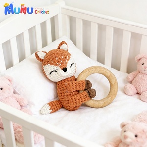 Juguete <span class=keywords><strong>de</strong></span> Ganchillo Hecho a Mano Personalizado al por Mayor, Sonajero <span class=keywords><strong>de</strong></span> Pato Amigurumi, <span class=keywords><strong>Mordedor</strong></span> Suave <span class=keywords><strong>de</strong></span> Punto para Bebé, Animal <span class=keywords><strong>de</strong></span> Peluche para Regalo <span class=keywords><strong>de</strong></span> Baby Shower, Suministros para Tiendas - Product Image 4