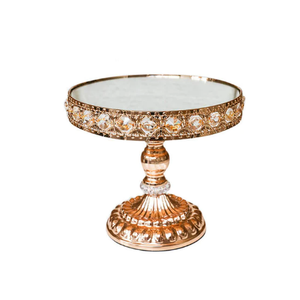 สไตล์รอยัลขาตั้งเค้กโลหะโค้งมนขนมปังคัพเค้กเค้กแสดงขนมหวานขาตั้งพร้อมขาตั้งสีทอง - Product Image 5