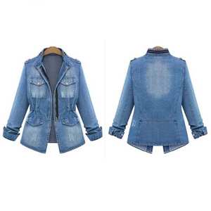 Novedades en Tallas Grandes: Chaqueta Vaquera de Manga Larga con Cierre y Botones, Estilo Punk, Moda Femenina - Product Image 3