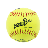Ballons d'entraînement de softball personnalisés en cuir PU de 12 pouces, haute qualité, prix abordable, pour lancer, frapper et l'entraînement au battement