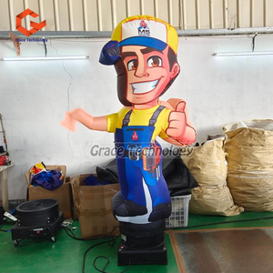 MAMA'S <span class=keywords><strong>PIZZA</strong></span> Danseur gonflable publicitaire, figurine de grand-mère accrocheuse pour la publicité extérieure de restaurant, grand ouverture - Product Image 6