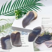 Damask — pochette de soins pour la peau, Unique, Gua Sha, Masaj, nouvelle collection, Agate grise