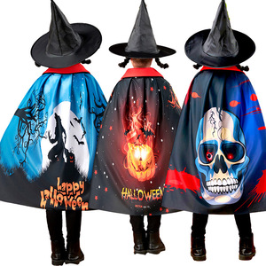 Capas de bruja para niños de Halloween, disfraz de murciélago con estampado 3D, disfraz infantil, talla única - Product Image 1
