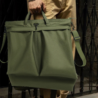 Sac de transport pour casque tactique, sac à bandoulière imperméable pour pilote/moto avec compartiment pour ordinateur portable, rangement MOLLE pour le vol et la conduite