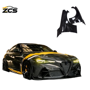 Adatto per <span class=keywords><strong>Alfa</strong></span> <span class=keywords><strong>Romeo</strong></span> Giulia Modificata GTAM, <span class=keywords><strong>Paraurti</strong></span> <span class=keywords><strong>Anteriore</strong></span> e Pannelli Parafango in Fibra di Carbonio Wide-body - Product Image 2