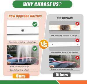 Nouveau YUJIA 24 pouces métal pression baguette de lavage pour voiture camion radiateur nettoyage double usage 4 embouts de buse - Product Image 4