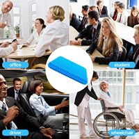 Coussins lombaires en silicone personnalisés avec logo, coussins de siège pour chaise de bureau, fauteuil roulant et siège de voiture - Coussin de siège en gel respirant et doux