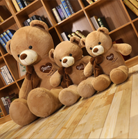 Ours en peluche géants de 80 cm/100 cm/180 cm, jouets en peluche, ours amoureux avec nœud, cadeaux de la Saint-Valentin