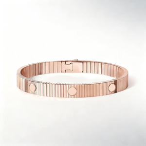Bracciale Religioso in Acciaio Inossidabile 316 di Tendenza, Catena e Maglie Placcate Oro 18K con Zirconi, Gioielli Cristiani alla Moda - Product Image 3