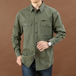Camicia tattica classica da <span class=keywords><strong>uomo</strong></span> a maniche lunghe in cotone Casual Slim Fit Top <span class=keywords><strong>abbigliamento</strong></span> sportivo da allenamento Outdoor <span class=keywords><strong>taglie</strong></span> forti 5XL - Product Image 5