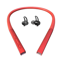 Headset HiFi nirkabel, dengan tampilan LED magnetik tali leher desain tahan air untuk earphone olahraga Gaming & headphone