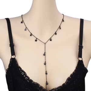 Women's Star Layered Necklace Zinc Alloy Geometric <b>Chain</b> Fashion Jewelry For Daily Wear - Product Image 1