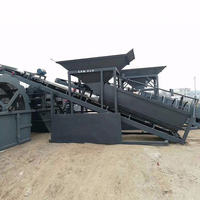 Grande machine de criblage de sable, crible vibrant pour le calibrage du sable, machine mobile de criblage de sable et de gravier à tambour avec moteur diesel