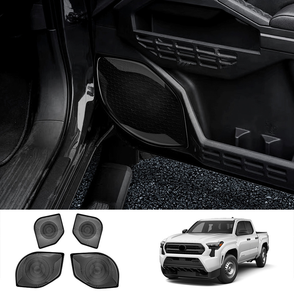 Set di 2 copri clacson per portiera Toyota Tacoma, colore nero titanio
