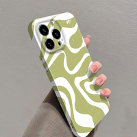 Coque de téléphone rigide en PC avec impression photo Jelly Green Wave pour iPhone 8 X Xr Xs 11 12 13 14 15 16 17 18 Pro Max