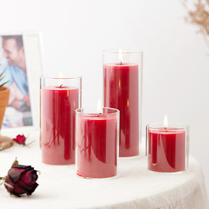 300ml or others size Home Decoration Pyrex glass candle jar for Wedding Decor Glass Cylinder Candle Holder Candle Jars Glass