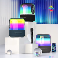 SC-01 pour haut-parleur 5.1 en plastique, sortie 60W, éclairage LED, affichage plein écran à 360 degrés, batterie 5000-10000mAh pour la maison