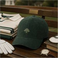 Gorra de Béisbol Premium OEM de 6 Paneles, Estilo Country Club Deportivo, de Poliéster 100% con Tacto de Gamuza Sintética, Diseño Minimalista de Lujo y Alto Rendimiento, Tonal