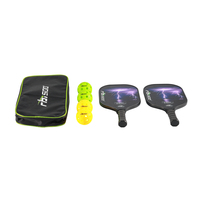 Ensemble de raquettes de pickleball personnalisées, noyau en PP, 2 balles, sac portable, kit de raquettes de pickleball OEM ODM