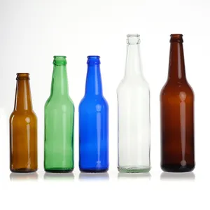 Hot Sales Cobalt Amber 500ml Glass Beer Bottles Blue Glass Beer Bottles 330ml Liquor Glass Bottles