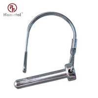 Goupille de sécurité en acier au carbone zingué avec ressort en forme de D pour remorque, machinerie et quincaillerie de portail