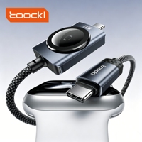 Câble de données universel Toocki 2-en-1, charge rapide 100W, chargeur sans fil pour iWatch, puce E-Marker, 480 Mbps pour tous les appareils USB-C