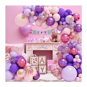 Perlengkapan pesta acara latar belakang hiasan dinding pernikahan dekorasi balon balon lengkung karangan bunga Set Kit - Product Image 5