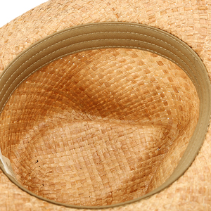 Linglong – chapeau de paille en raphia pour hommes et femmes, vente en gros, motif au Crochet, léger, Cowboy, été - Product Image 4