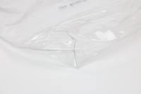 Sac de plage transparent en PVC écologique, imperméable, sac fourre-tout en plastique PVC avec poignée rose, idéal pour les cadeaux promotionnels d'hôtel